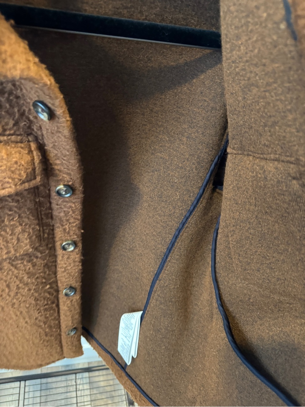 Manuel Ritz Brown/Tan Shirt Jacket - Picture 6 of 16